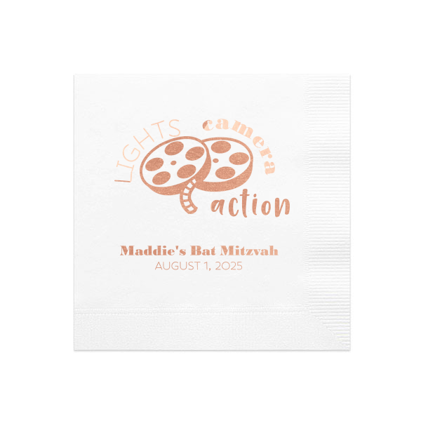 Movies Red Carpet Bat Mitzvah Napkin