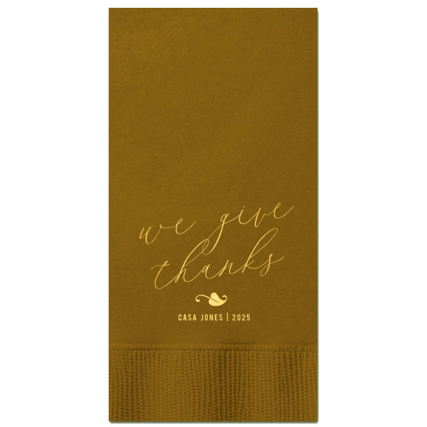 We Give Thanks Leaf Napkin