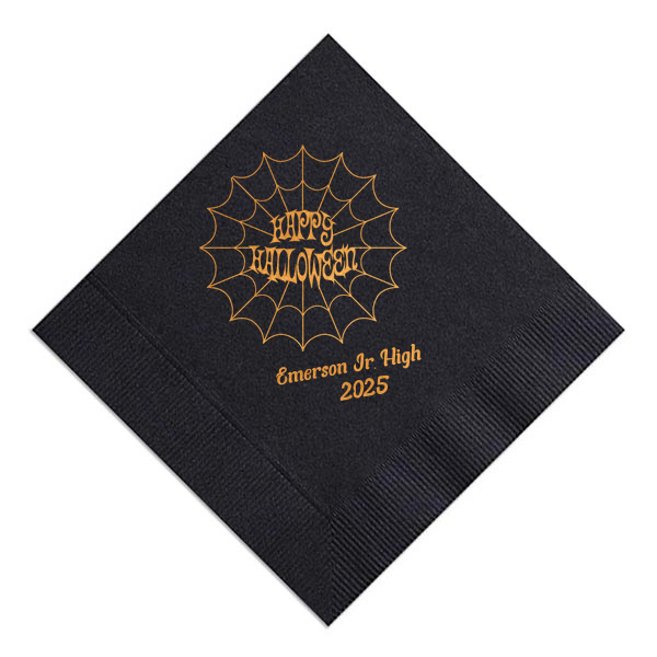 Spiderweb Happy Halloween Napkin