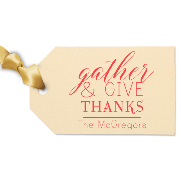 Gather Thanks Letterpress Tag