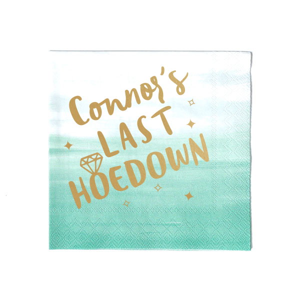 Cowgirl Bachelorette Last Hoedown Napkin