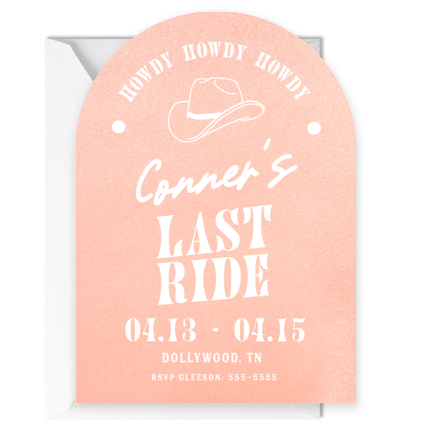 Cowgirl Bachelorette Invitation