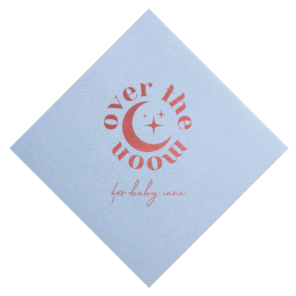 Over The Moon Baby Shower Napkin