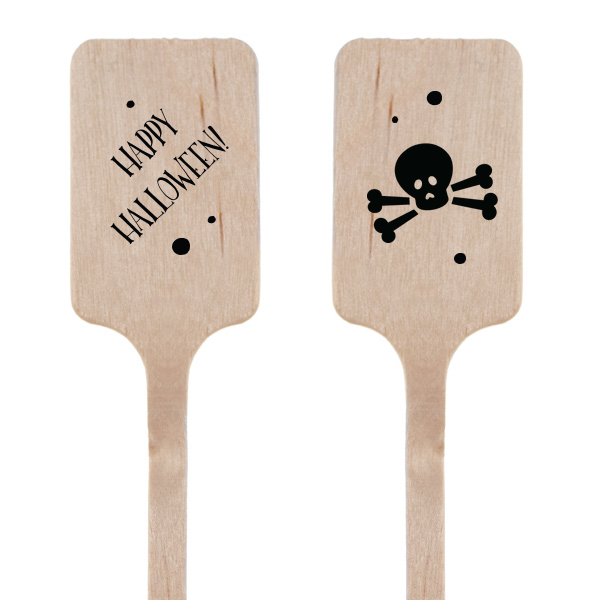 Happy Halloween Skull Stir Stick