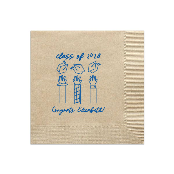 Celebration Caps Line Art Napkin