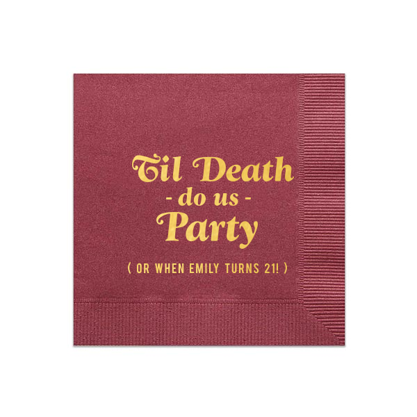 Til Death Do Us Party Napkin