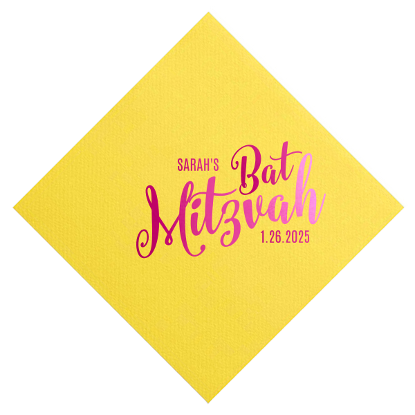 Mitzvah Fun Script Napkin