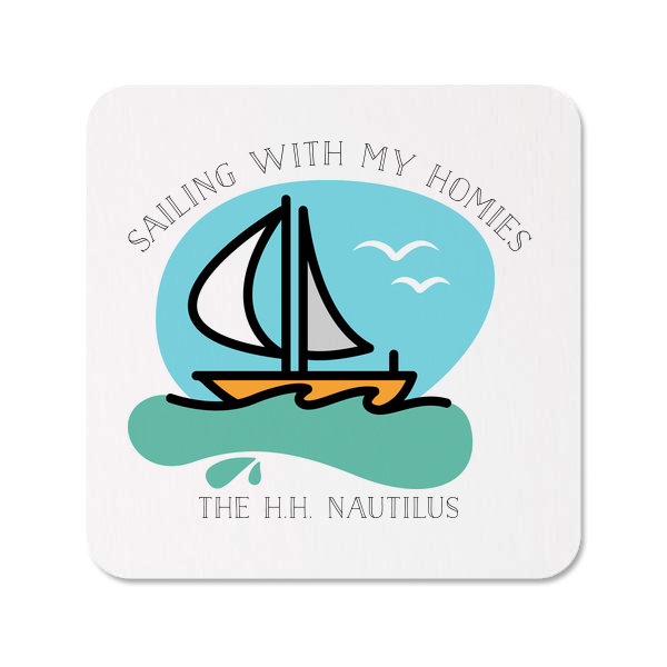 Sailing With My Homies Custom Photo Coasters