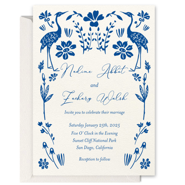 Something Blue Wedding Invitation