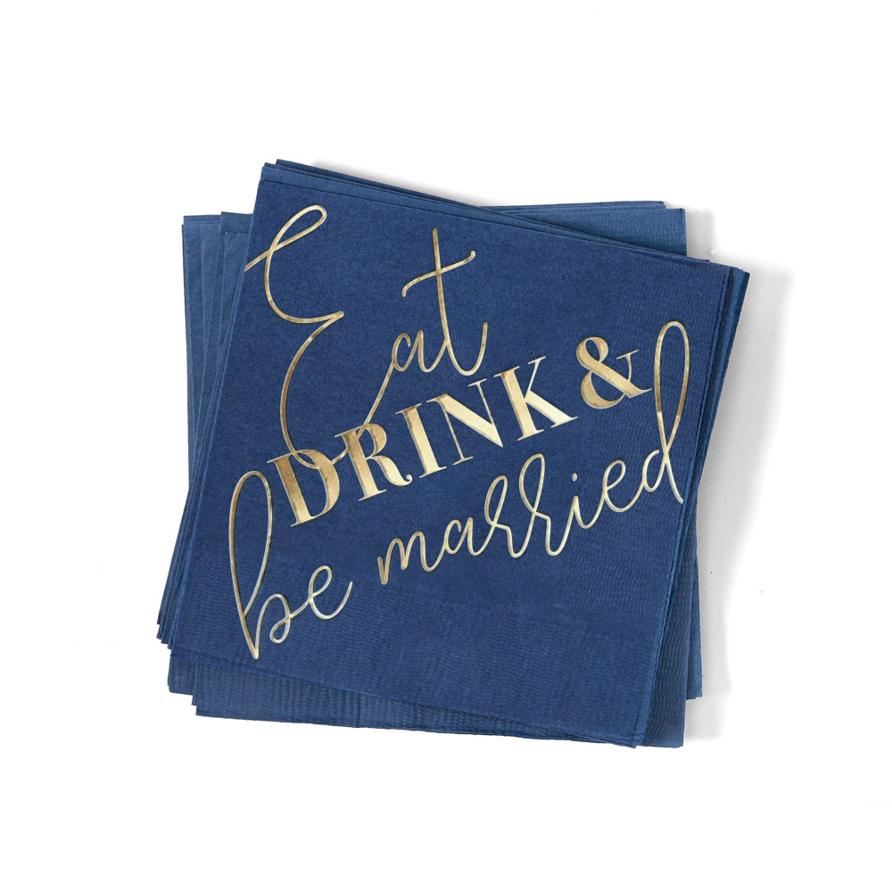 Eat, Drink and Be Married Cocktail Napkins