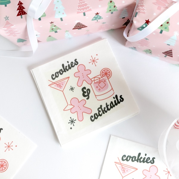 Cookies and Cocktails Photo Napkin Pack