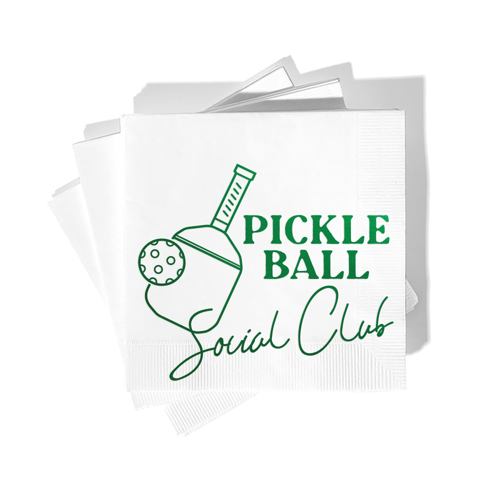 Pickleball Social Club Cocktail Napkins