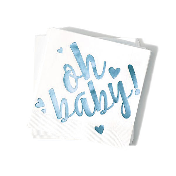 Blue Oh, Baby Cocktail Napkins