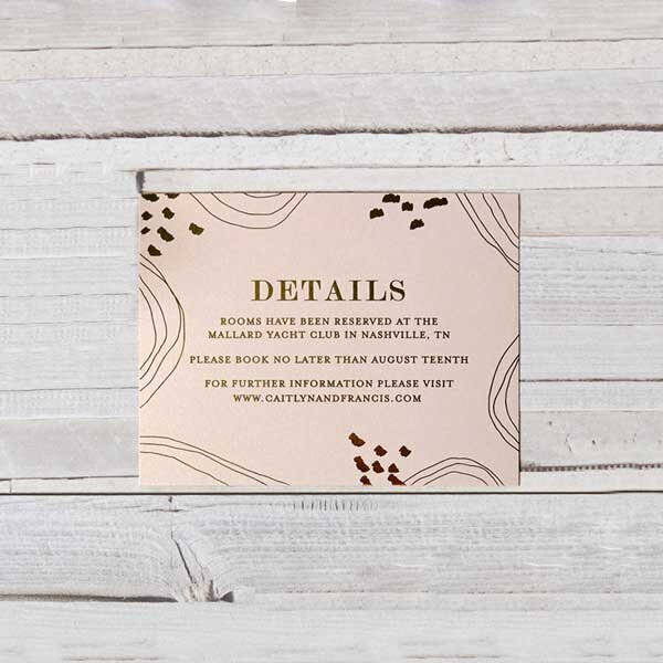 Foil Stamped Details Cards