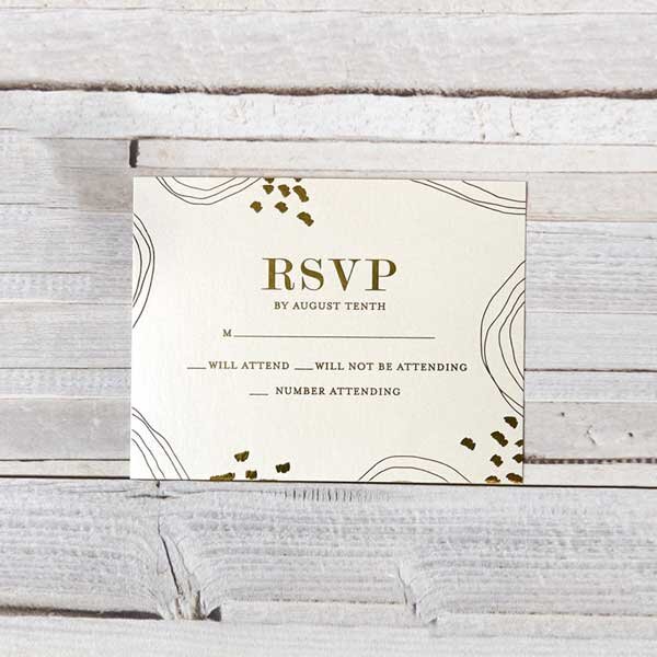 Foil Stamped RSVP Cards