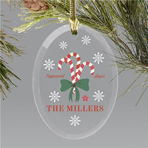 Custom Photo Oval Glass Ornament